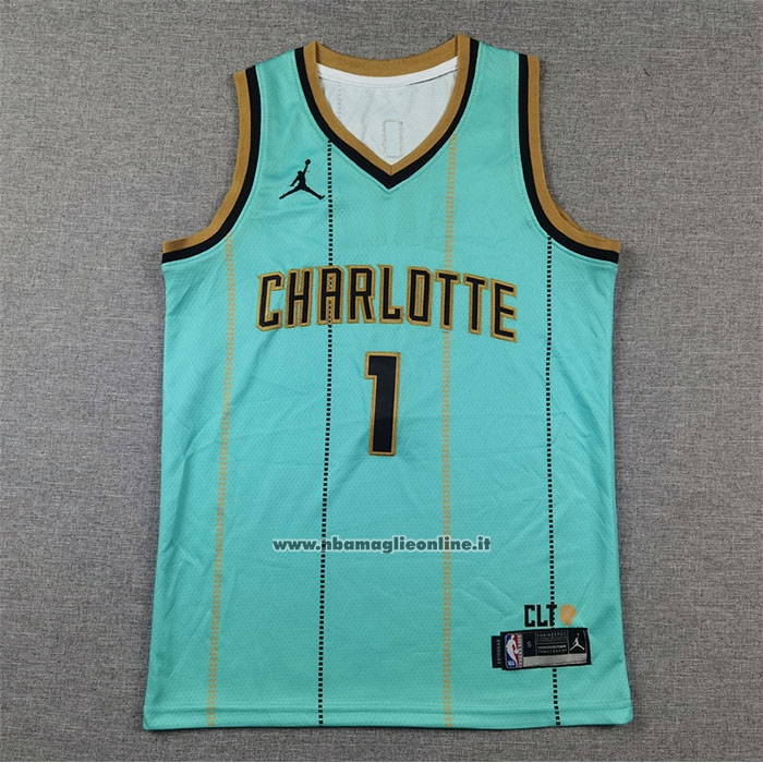Maglia Bambino Charlotte Hornets Lonzo Ball #1 Citta 2024-25 Verde